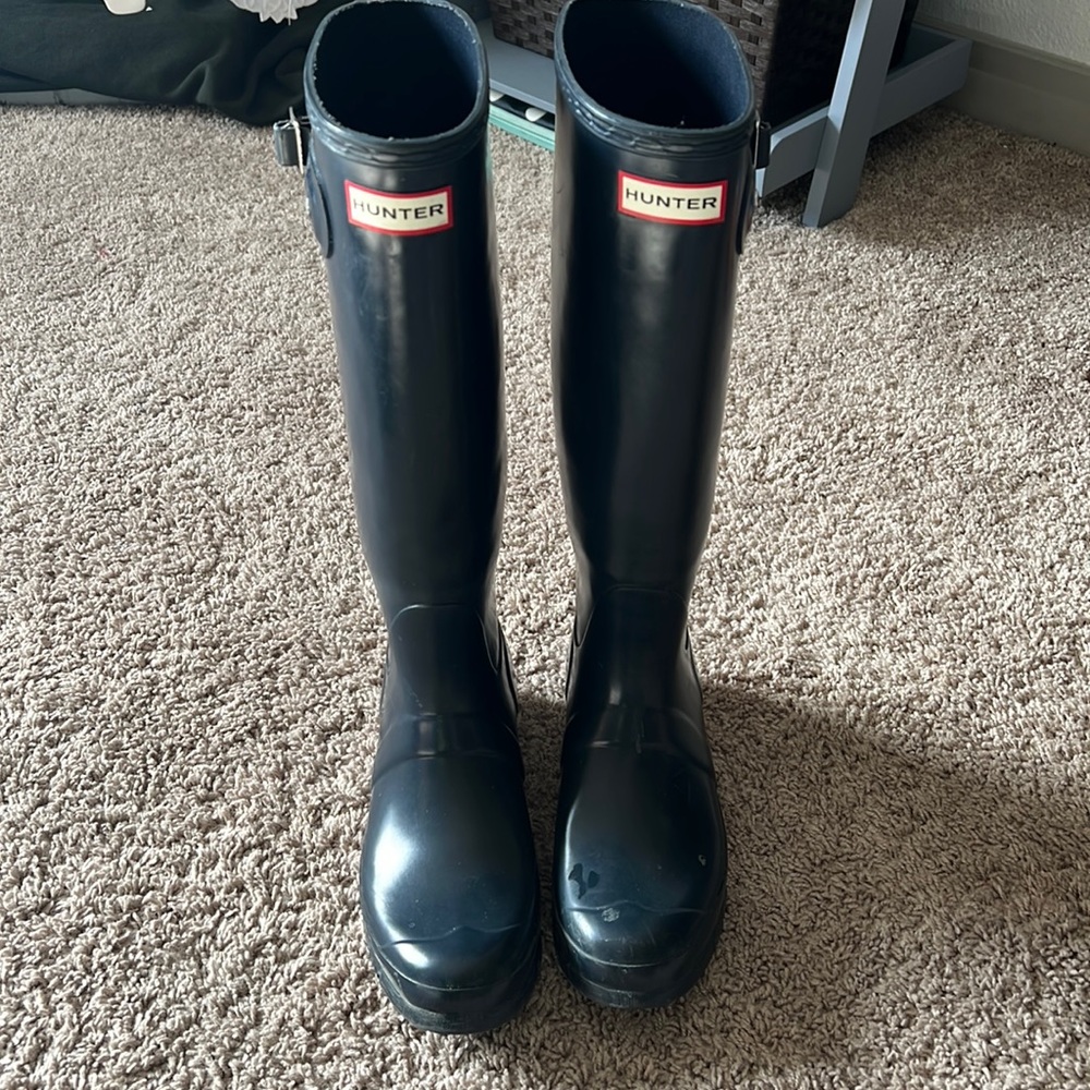 Navy Blue Hunter Boots